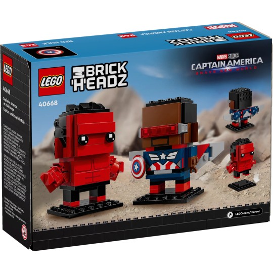 Lego Star Wars 40668 - Captain America et Hulk rouge - BrickHeadz