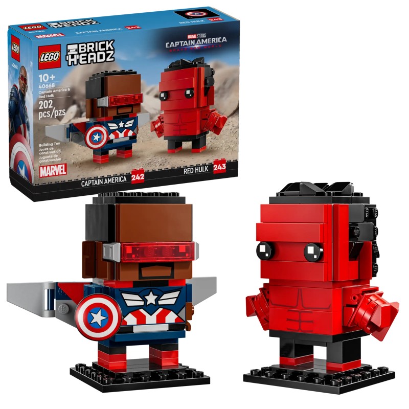 Lego Star Wars 40668 - Captain America et Hulk rouge - BrickHeadz