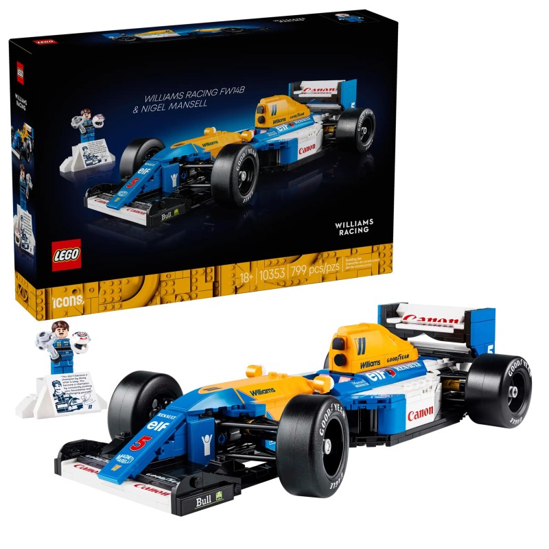 Lego ICONS 10353 - Williams Racing FW14B et Nigel Mansell