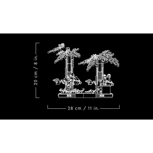 Lego Star Wars 75353 - Diorama de la course-poursuite en speeder sur Endor