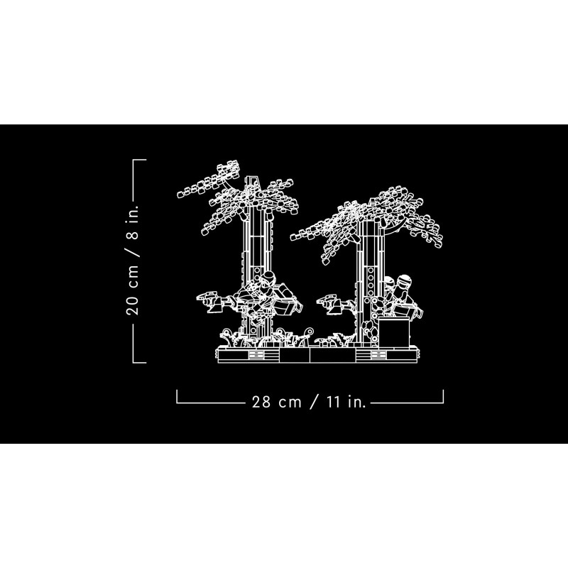 Lego Star Wars 75353 - Diorama de la course-poursuite en speeder sur Endor