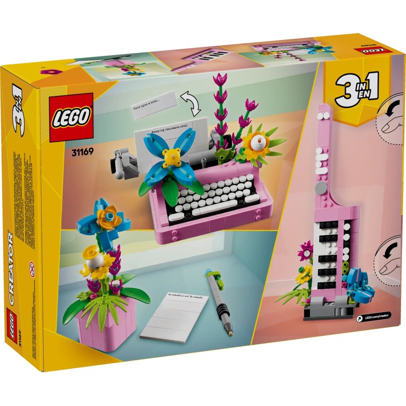 Lego Creator 31169 - La machine à écrire avec des fleurs