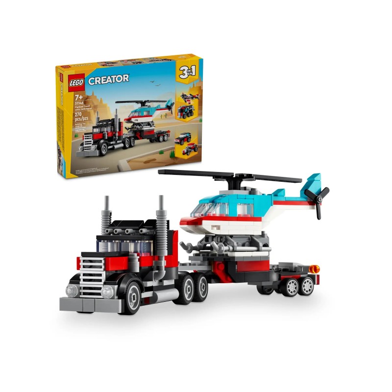 LEGO Creator 31146 : Le camion remorque avec hélicoptère