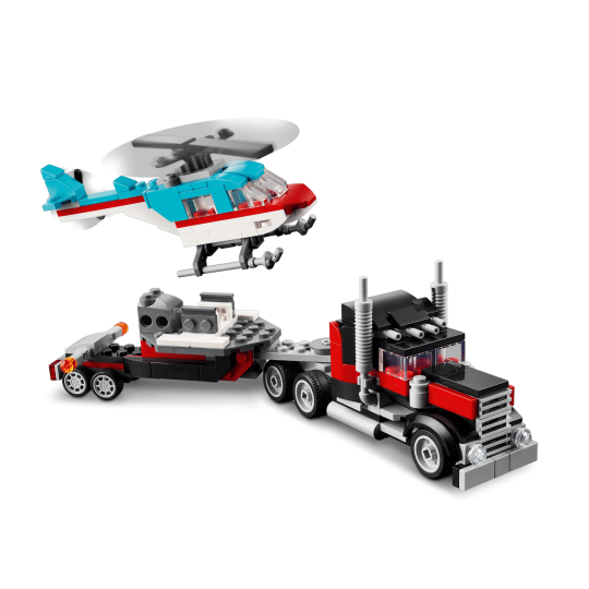 LEGO Creator 31146 : Le camion remorque avec hélicoptère