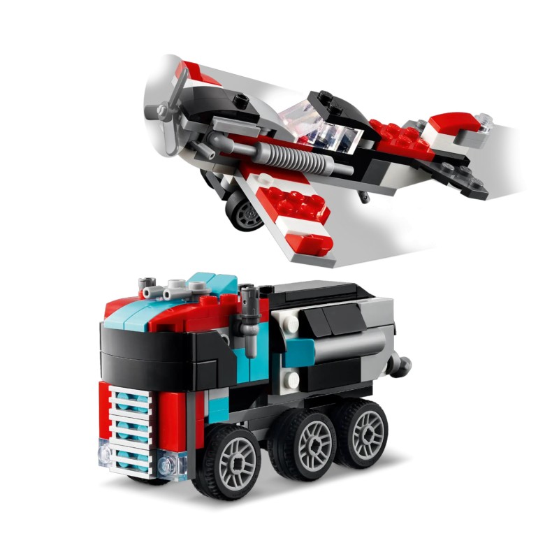 LEGO Creator 31146 : Le camion remorque avec hélicoptère