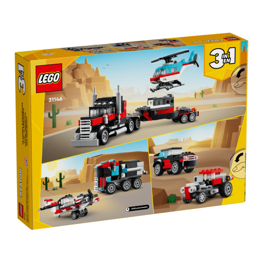 LEGO Creator 31146 : Le camion remorque avec hélicoptère