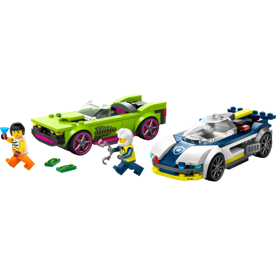 LEGO City 60415 : La course-poursuite entre la voiture de police et la super voiture
