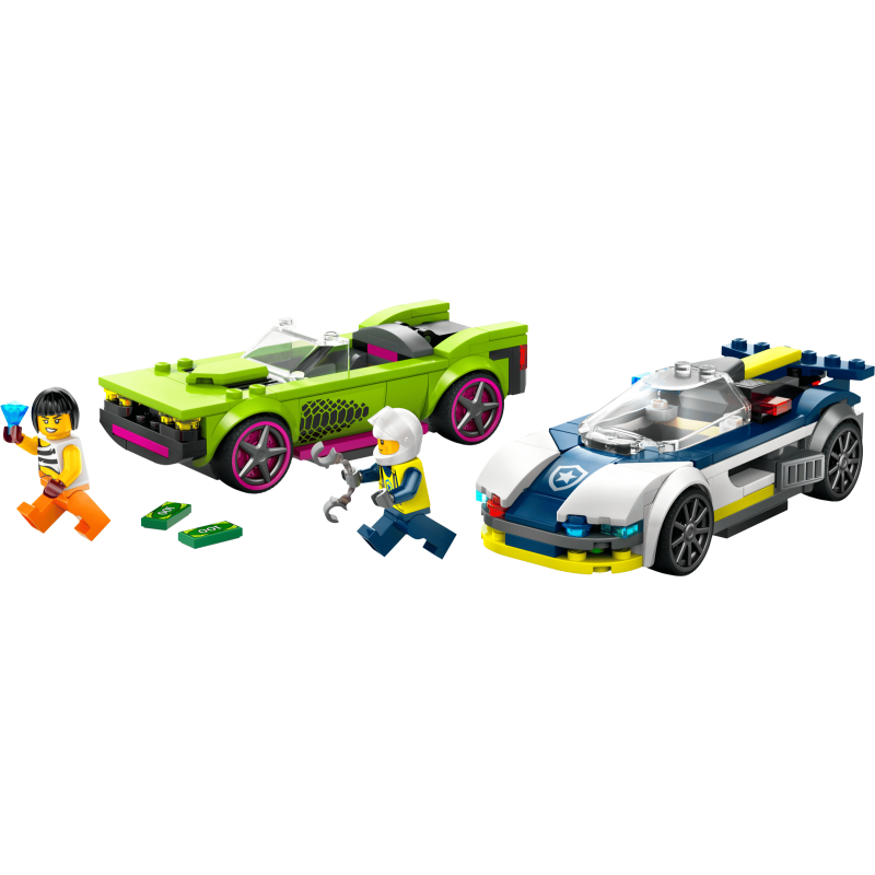 LEGO City 60415 : La course-poursuite entre la voiture de police et la super voiture