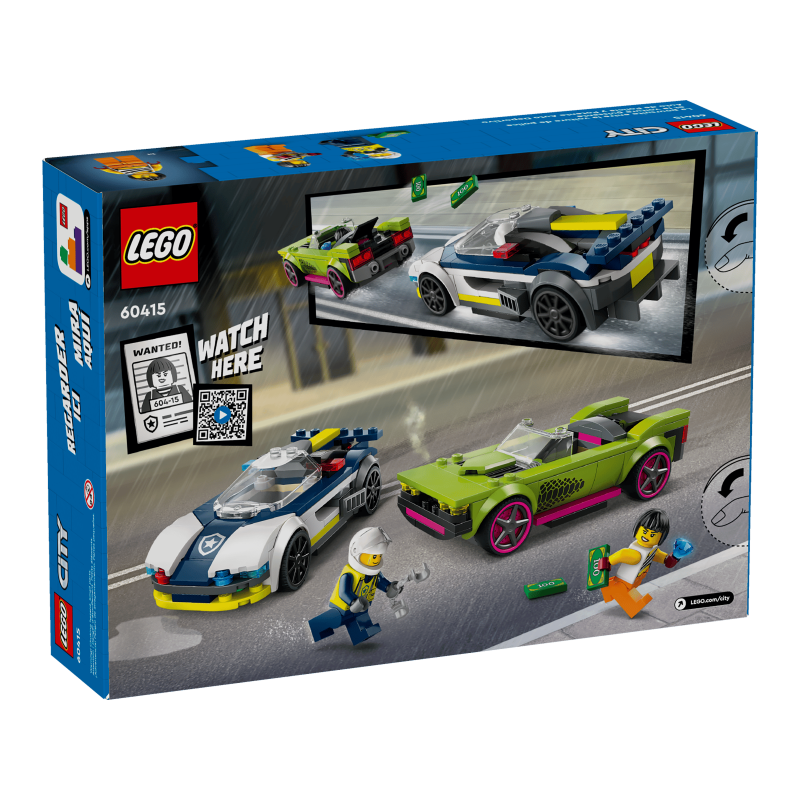 LEGO City 60415 : La course-poursuite entre la voiture de police et la super voiture