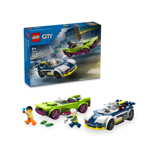 LEGO City 60415 : La course-poursuite entre la voiture de police et la super voiture