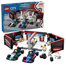 LEGO City 60444 : Garage de F1 et voitures Mercedes-AMG et Alpine