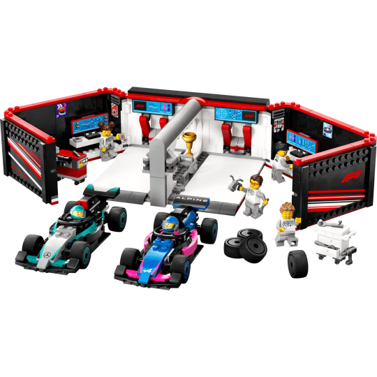 LEGO City 60444 : Garage de F1 et voitures Mercedes-AMG et Alpine