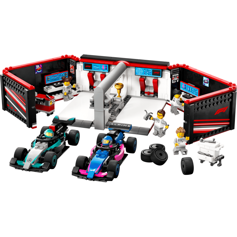 LEGO City 60444 : Garage de F1 et voitures Mercedes-AMG et Alpine