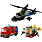 LEGO City 60462 : Hélicoptère, camion de pompiers et sous-marin modulable