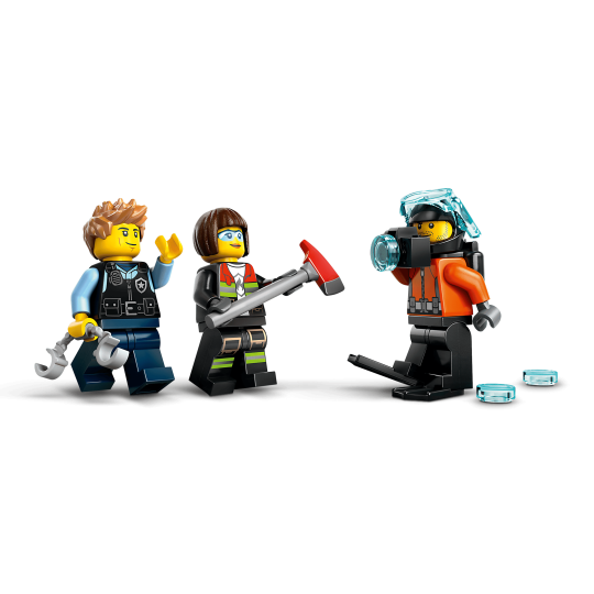 LEGO City 60462 : Hélicoptère, camion de pompiers et sous-marin modulable