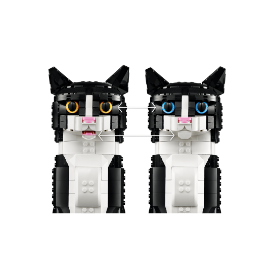 LEGO Ideas 21349 : Le chat bicolore Noir et Blanc. Tuxedo Cat