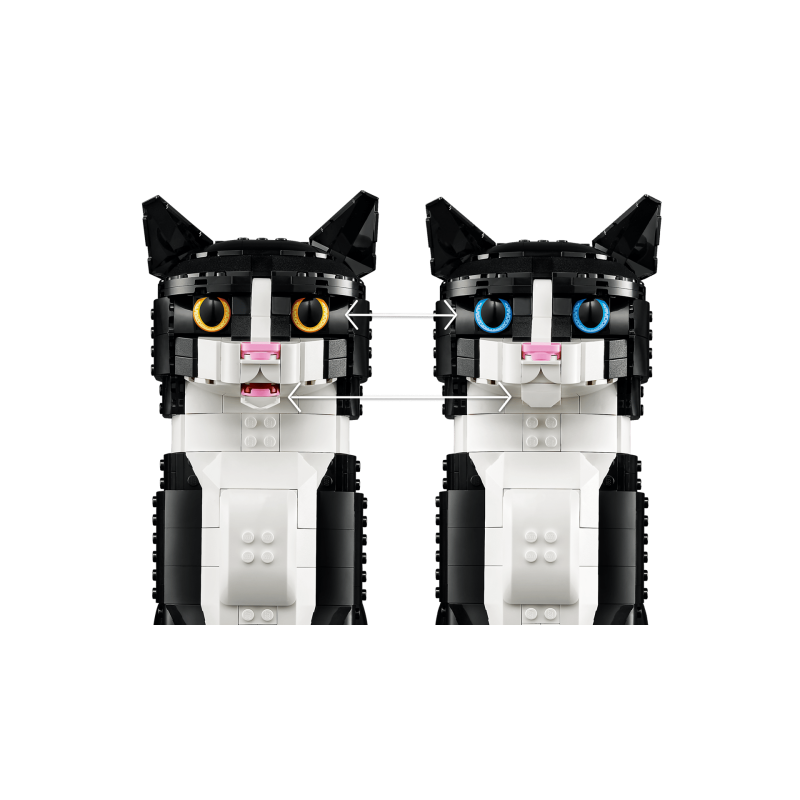 LEGO Ideas 21349 : Le chat bicolore Noir et Blanc. Tuxedo Cat