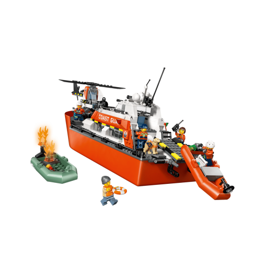 LEGO City 60504 : Le bateau de sauvetage et l’hélicoptère des garde-côtes