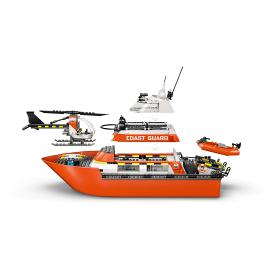 LEGO City 60504 : Le bateau de sauvetage et l’hélicoptère des garde-côtes