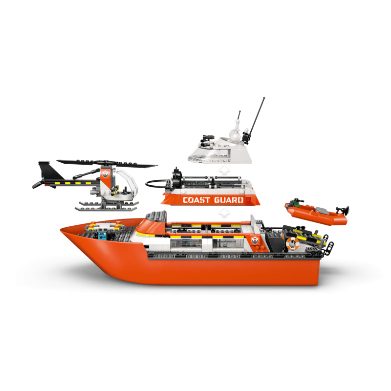 LEGO City 60504 : Le bateau de sauvetage et l’hélicoptère des garde-côtes