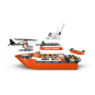 LEGO City 60504 : Le bateau de sauvetage et l’hélicoptère des garde-côtes
