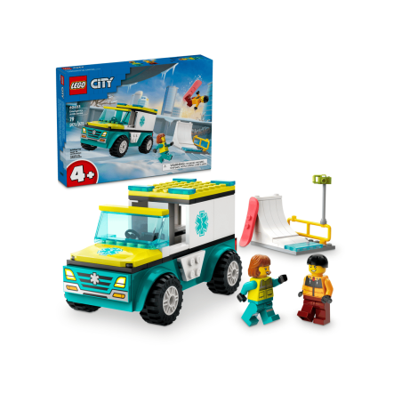 LEGO City 60403 : L’ambulance de secours et le snowboardeur
