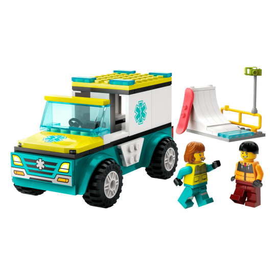 LEGO City 60403 : L’ambulance de secours et le snowboardeur