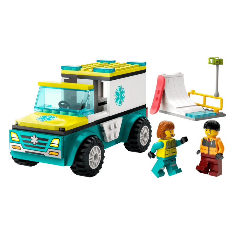 LEGO City 60403 : L’ambulance de secours et le snowboardeur
