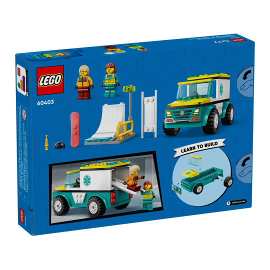 LEGO City 60403 : L’ambulance de secours et le snowboardeur