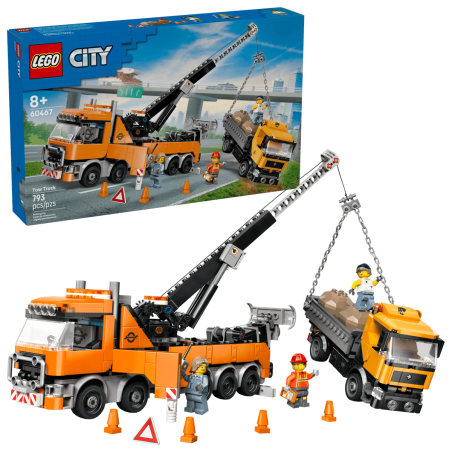 LEGO City 60467 : Le remorqueur avec grue pour poids lourd