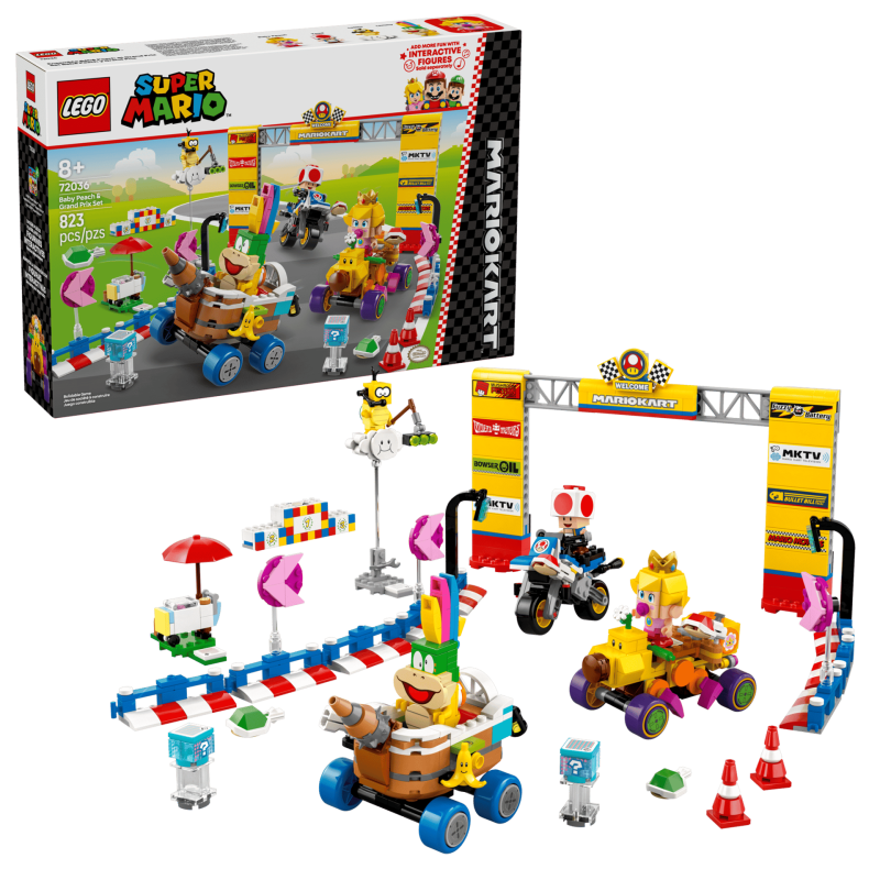 LEGO Super Mario 72036 : Mario Kart – Bébé Peach et ensemble de grand prix