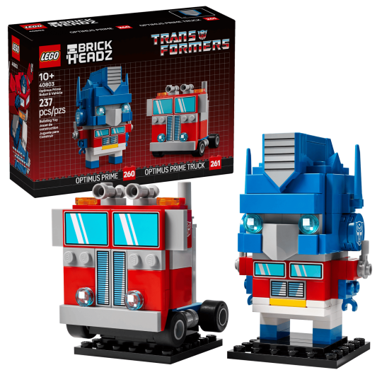 LEGO BrickHeadz 40803 : Robot et véhicule Optimus Prime