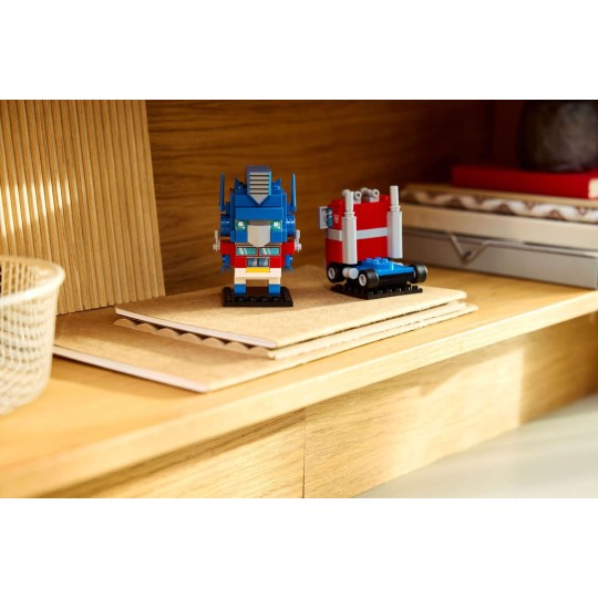LEGO BrickHeadz 40803 : Robot et véhicule Optimus Prime