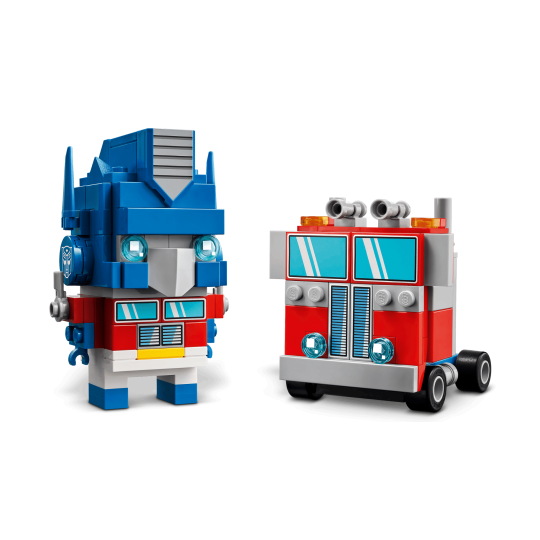 LEGO BrickHeadz 40803 : Robot et véhicule Optimus Prime