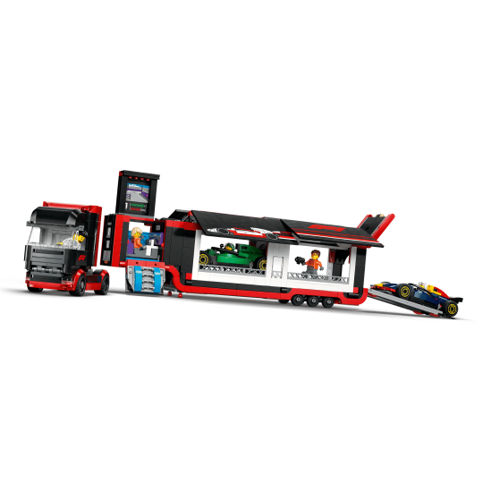 LEGO City 60445 : Camion de F1 avec voitures de F1 RB20 et AMR24