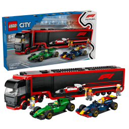 LEGO City 60445 : Camion de F1 avec voitures de F1 RB20 et AMR24