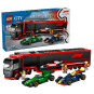 LEGO City 60445 : Camion de F1 avec voitures de F1 RB20 et AMR24