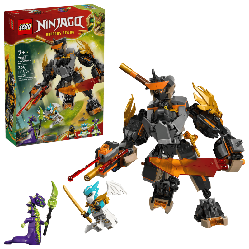 LEGO Ninjago 71854 : La mission du robot Cole et du dragon Zane