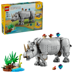 LEGO Creator 31171 : Animaux sauvages : le rhinocéros majestueux et les oiseaux
