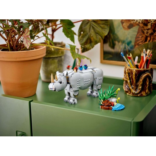 LEGO Creator 31171 : Animaux sauvages : le rhinocéros majestueux et les oiseaux