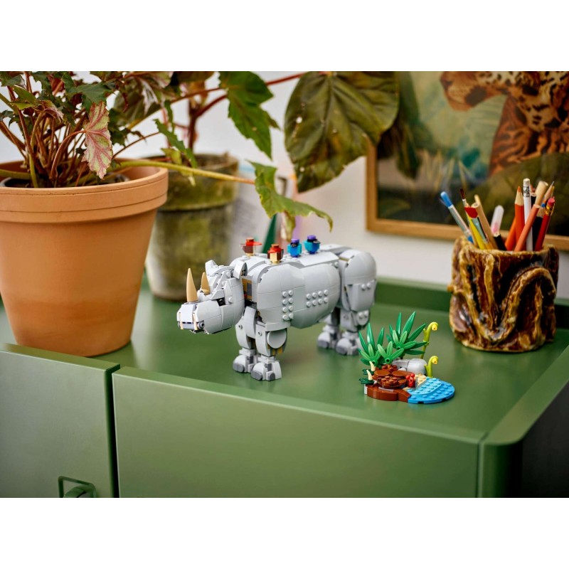 LEGO Creator 31171 : Animaux sauvages : le rhinocéros majestueux et les oiseaux