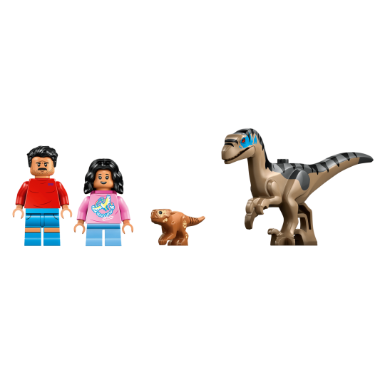 LEGO Jurassic World 76972 : Le vélociraptor et l’évasion en 4x4