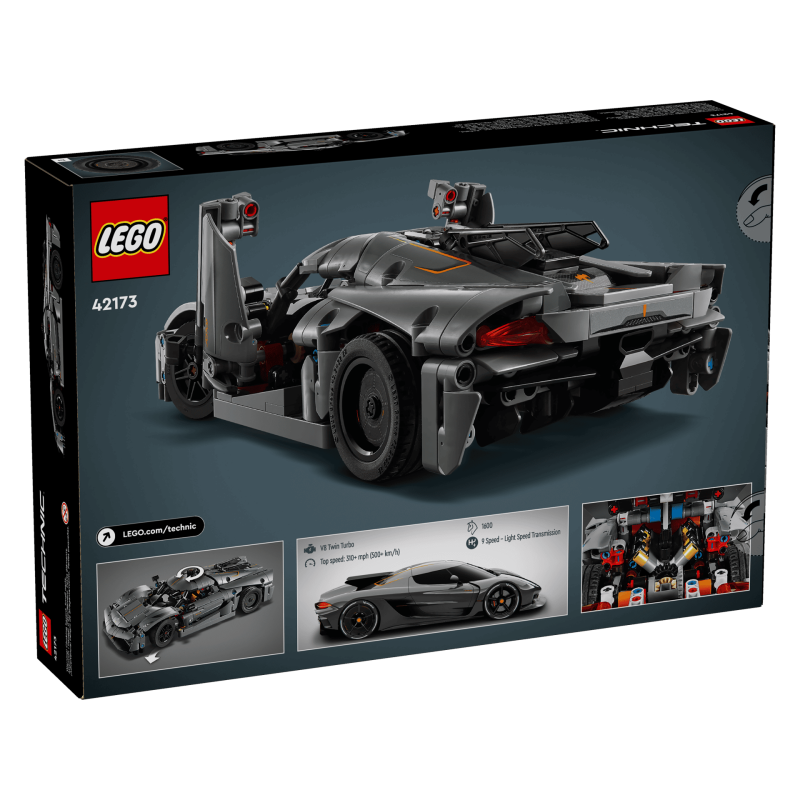 LEGO Technic 42173 : Hypercar Koenigsegg Jesko Absolut grise