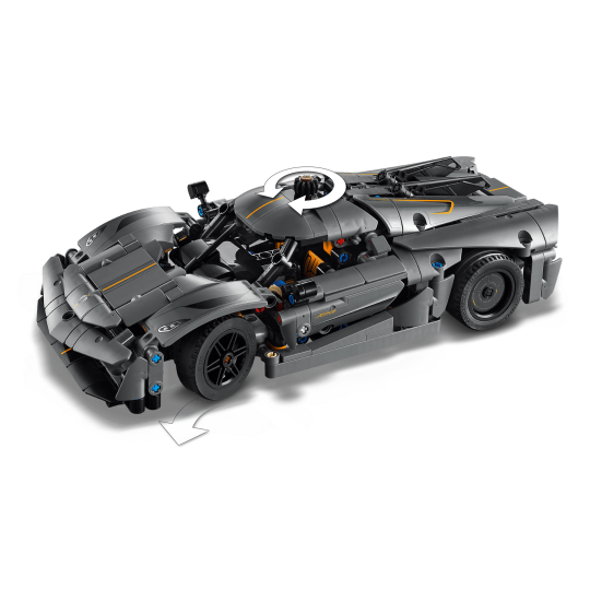 LEGO Technic 42173 : Hypercar Koenigsegg Jesko Absolut grise
