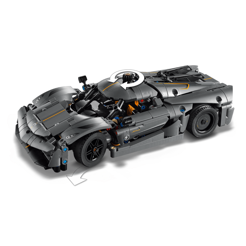 LEGO Technic 42173 : Hypercar Koenigsegg Jesko Absolut grise