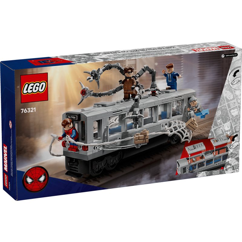 LEGO Marvel 76321 : La scène du train de Spider-Man et Docteur Octopus