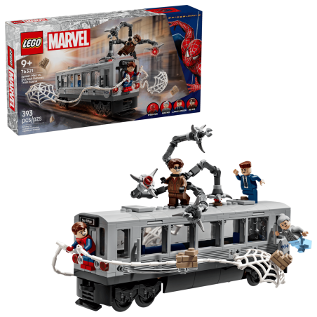 LEGO Marvel 76321 : La scène du train de Spider-Man et Docteur Octopus