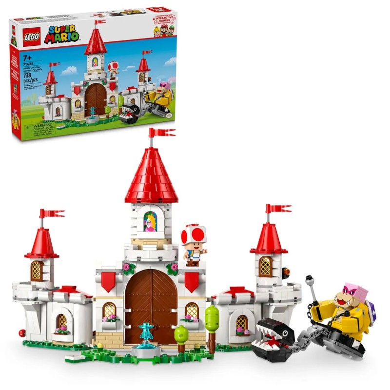 Combat contre Roy au château de Peach lego
