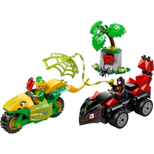 LEGO Marvel 11198 : Course-poursuite entre Spin et Electro en dino-véhicules