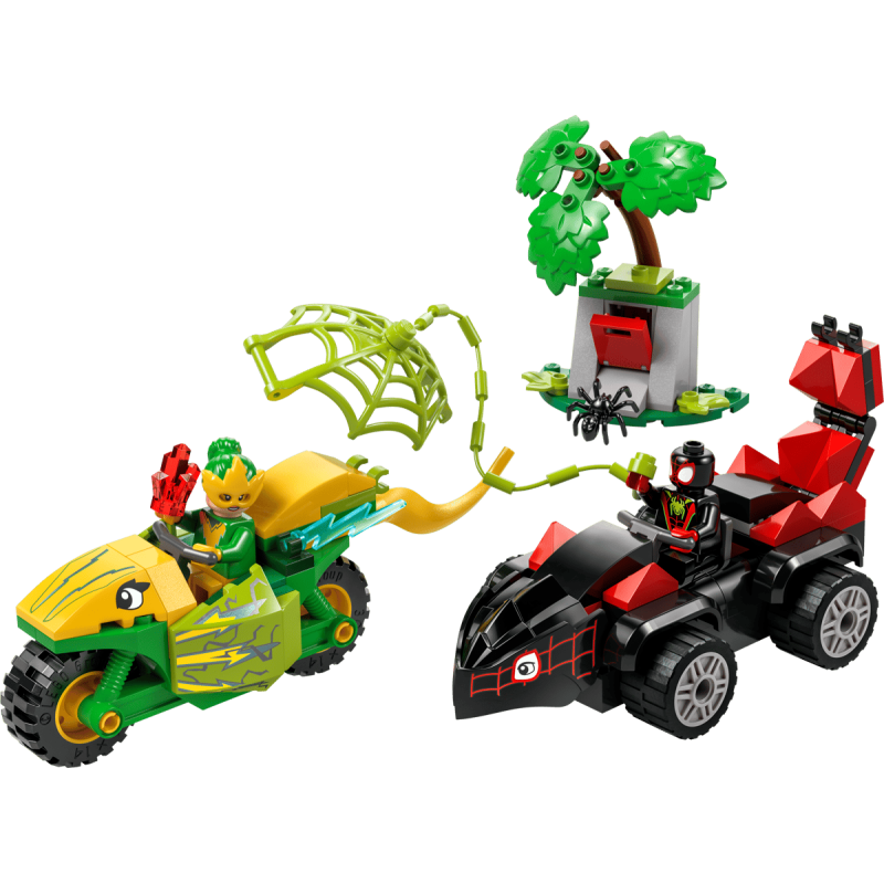LEGO Marvel 11198 : Course-poursuite entre Spin et Electro en dino-véhicules